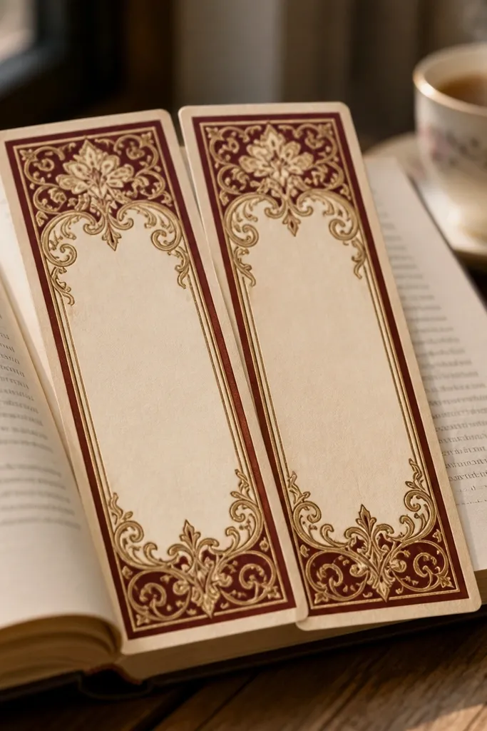 Ornate Victorian border strip with faded flourishes in sepia