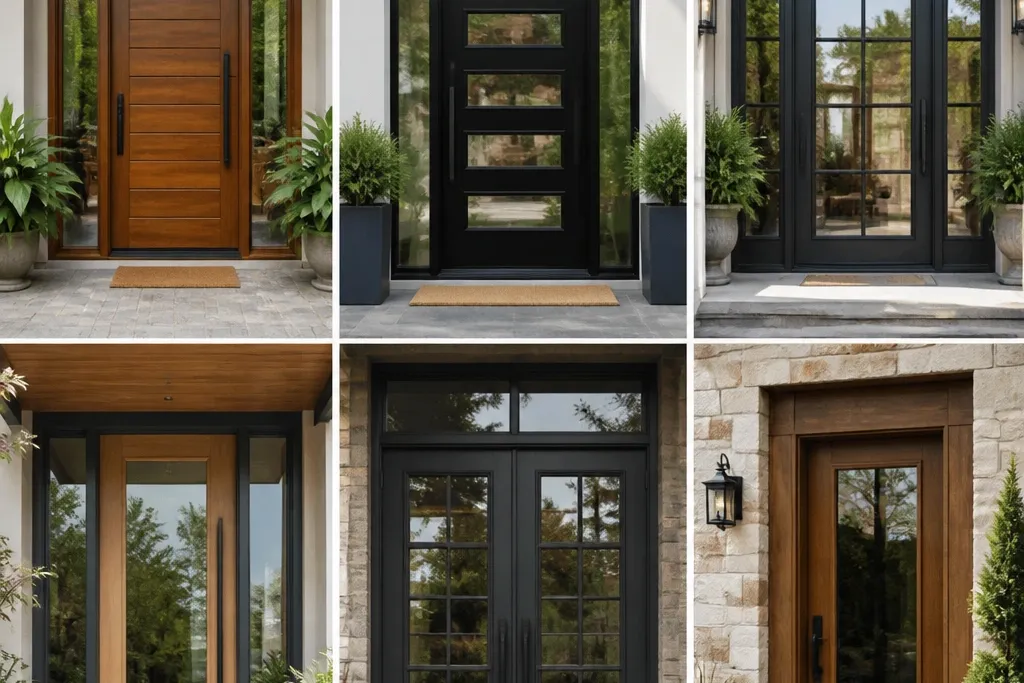 Comparison Main Entrance Door Design Ideas With Glass