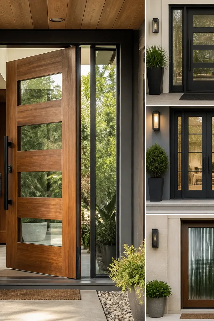 Comparison Main Entrance Door Design Ideas With Glass