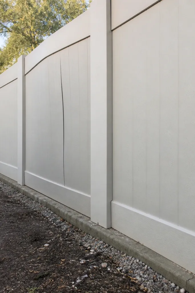 Concrete compound wall panel with a straighter line and uniform footing base