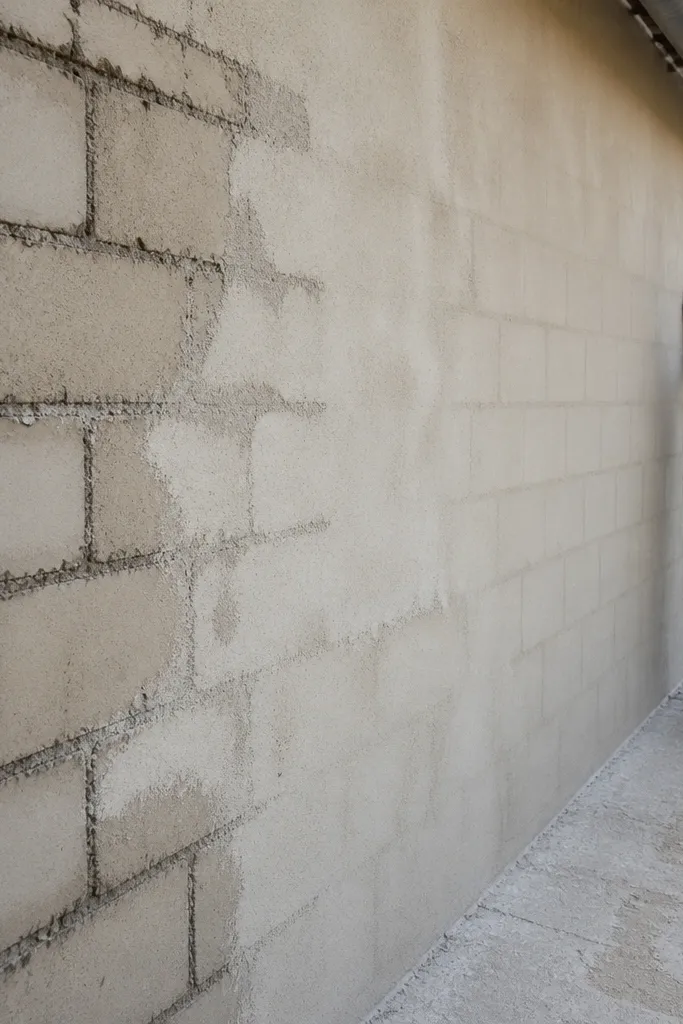 Compound wall with consistent mortar joints and no visible gaps between bricks