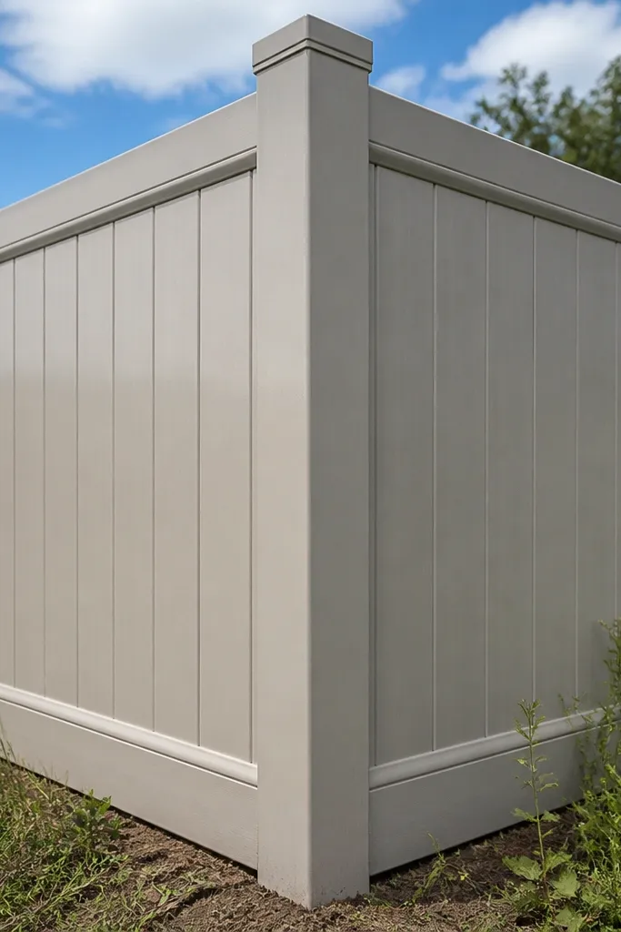 Compound wall corners with straight columns and aligned top line