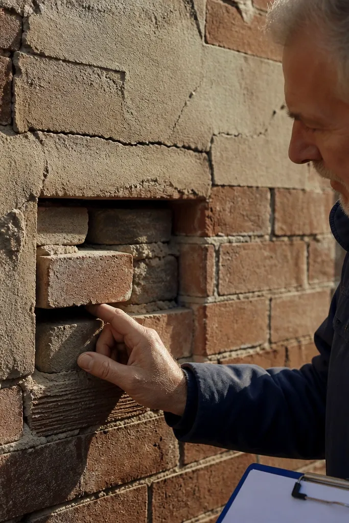 Brick compound wall with strong bond between layers and uniform face