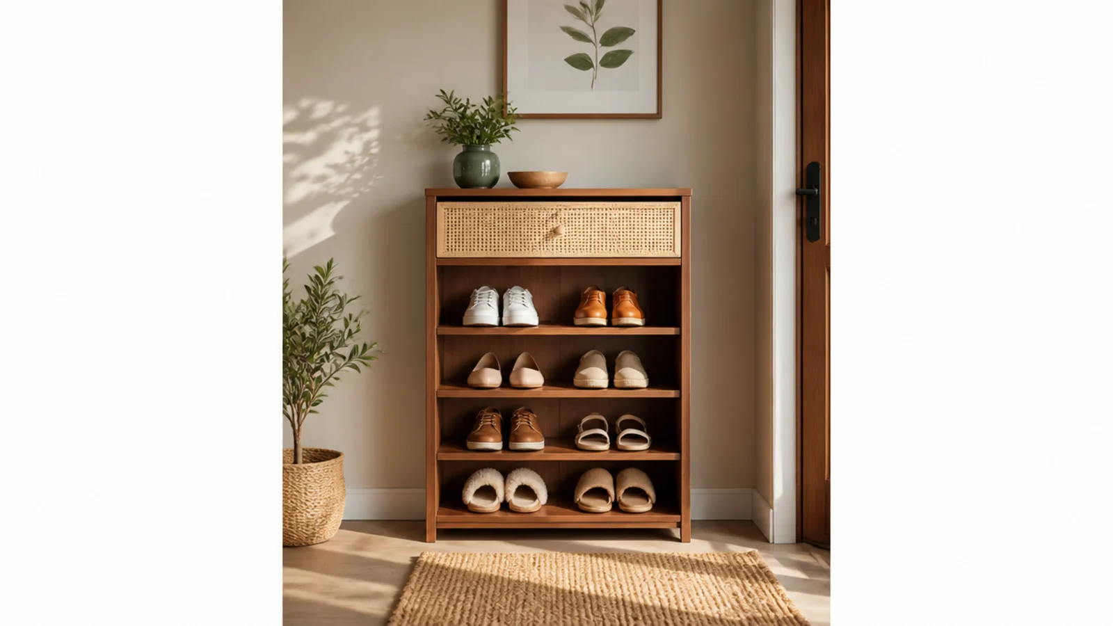 Corner shoe rack ideas that use every awkward angle