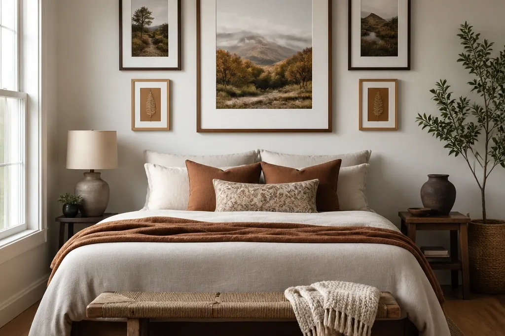 Cozy Bedroom Gallery Wall Ideas