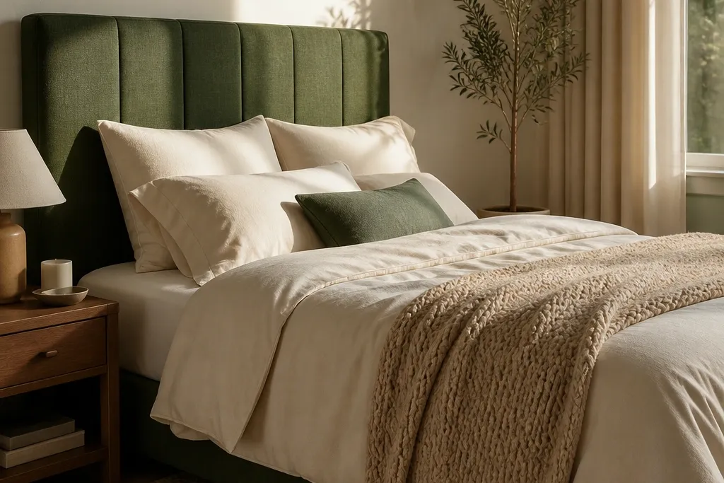 Cozy Green Headboard Ideas