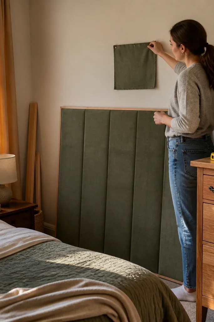 Cozy Green Headboard Ideas