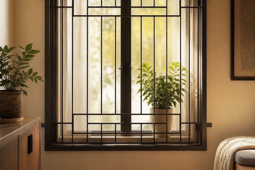 Cozy Safety Window Grill Design Modern