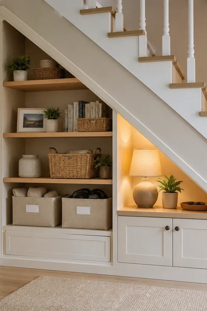 Cozy Under Stairs Storage Ideas