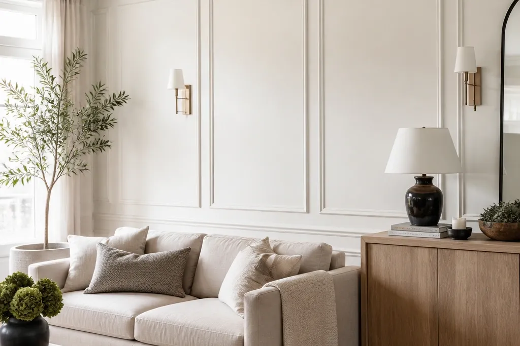 Cozy Wall Moulding Panel Ideas