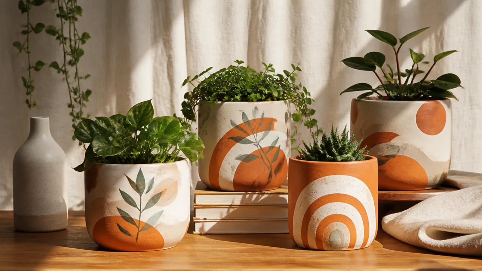 Cute pot painting ideas I tried on dollar-store pots