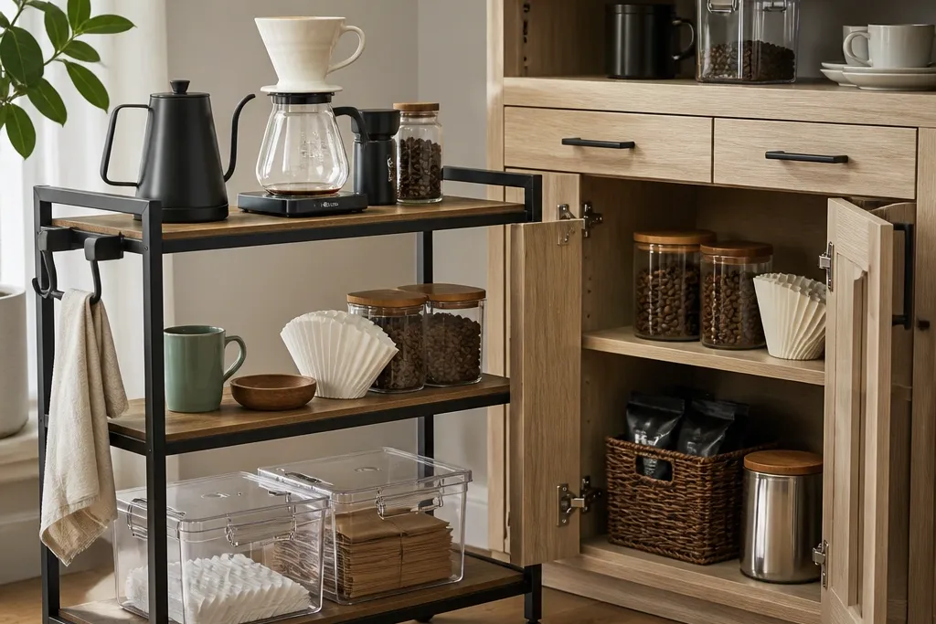DIY Coffee Station Ideas Cart vs Cabinet Cost