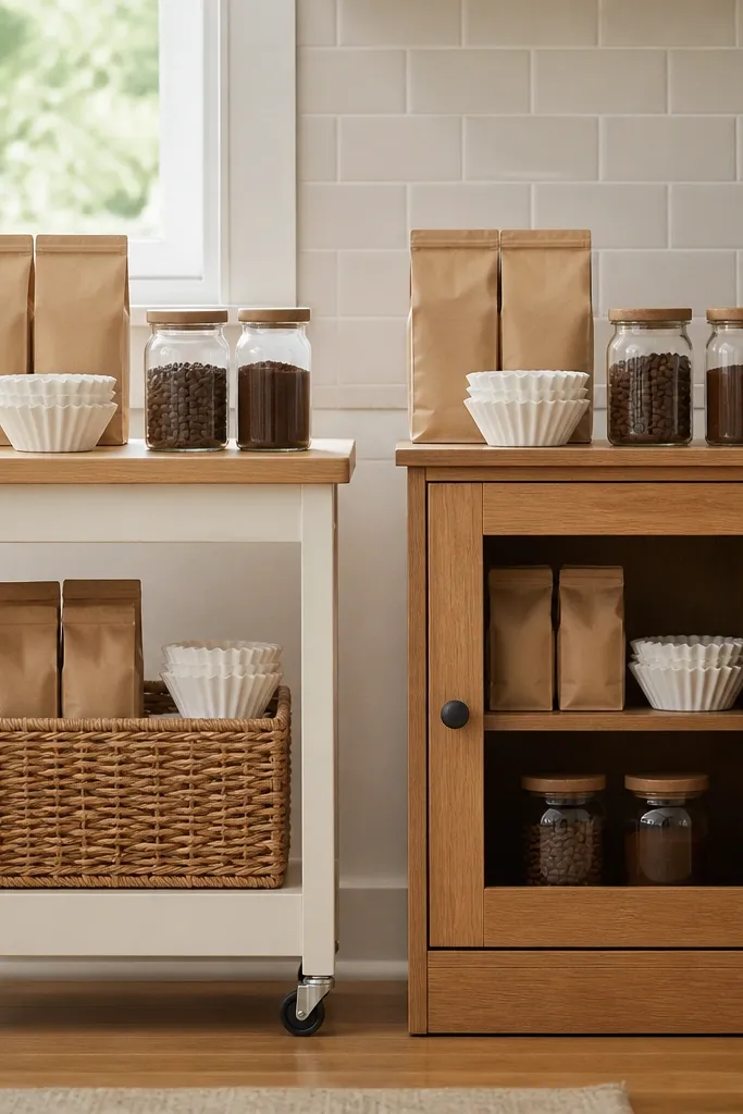 DIY Coffee Station Ideas Cart vs Cabinet Cost