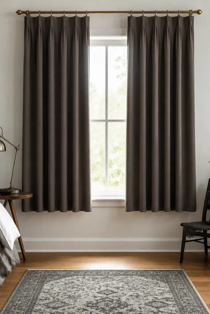 Curtain hem stopping mid-calf with no puddle or break