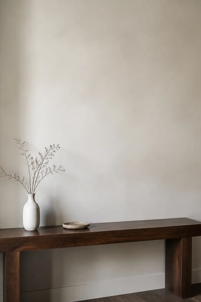 Small vase on large console table looking lost