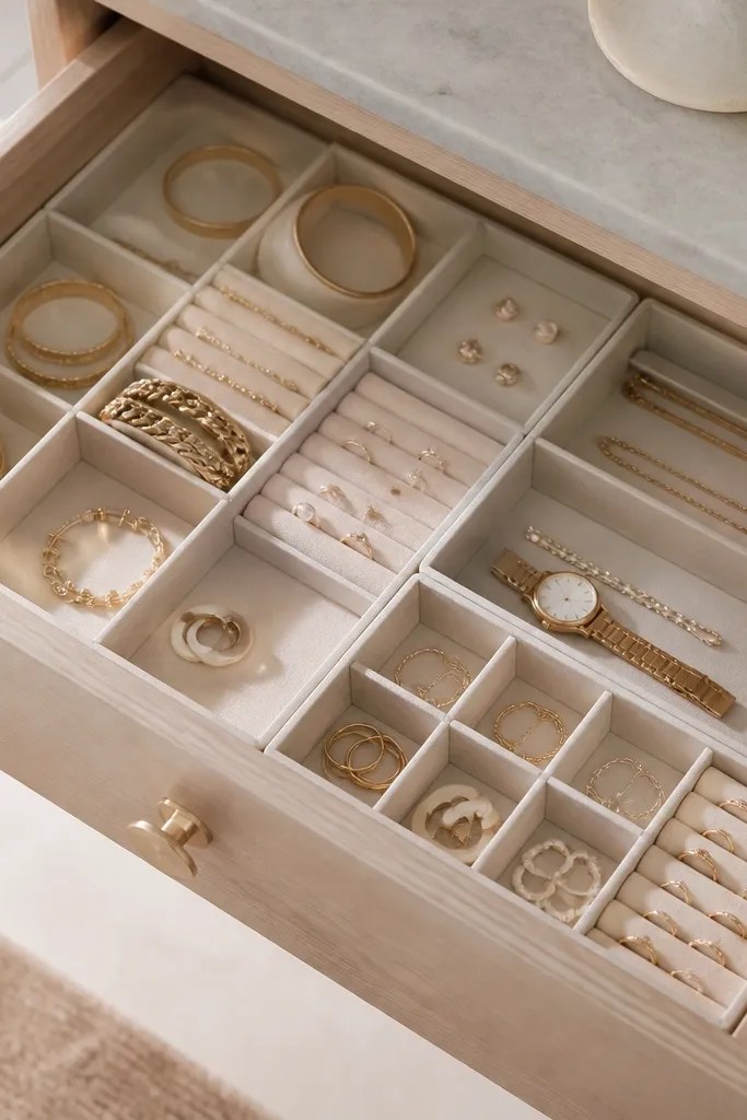 Easy jewelry drawer organizer ideas that work