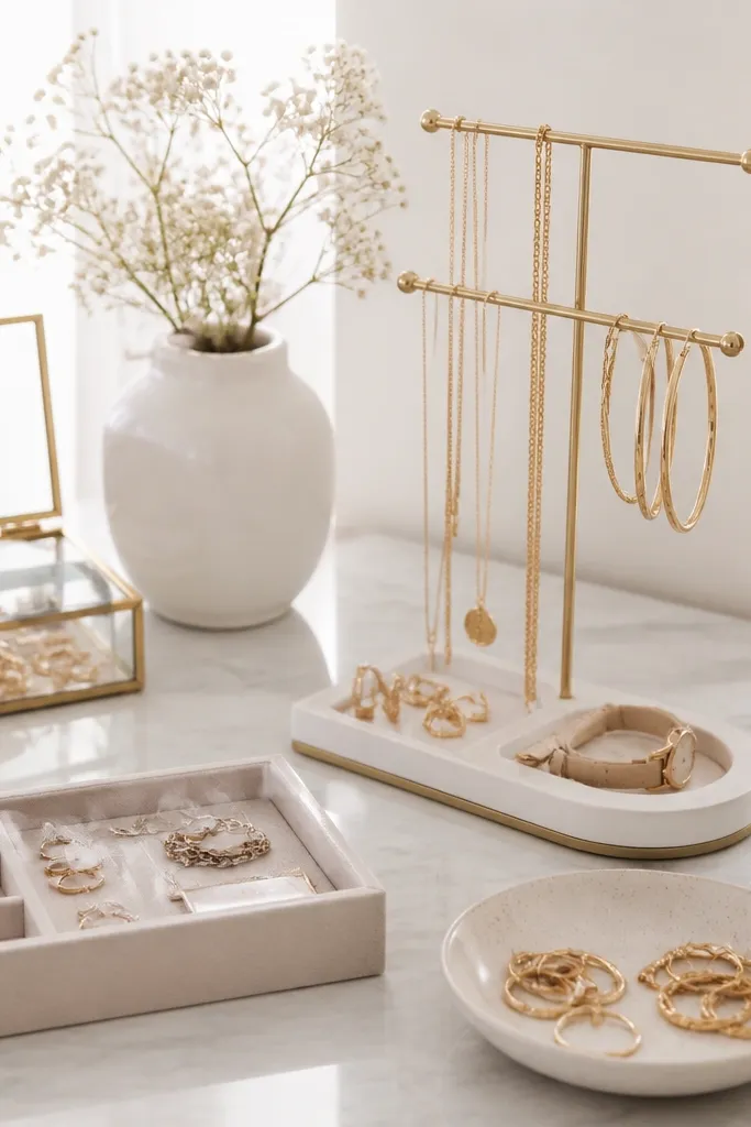 Easy jewelry organizer ideas for a tidy vanity