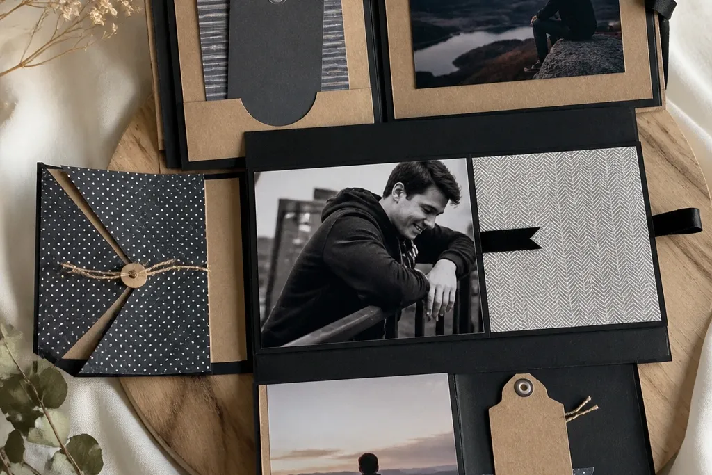 Easy steps scrapbook for him