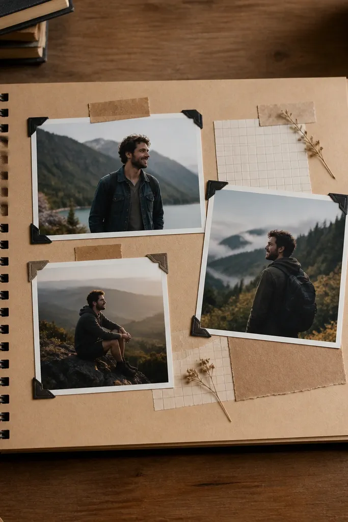Easy steps scrapbook for him