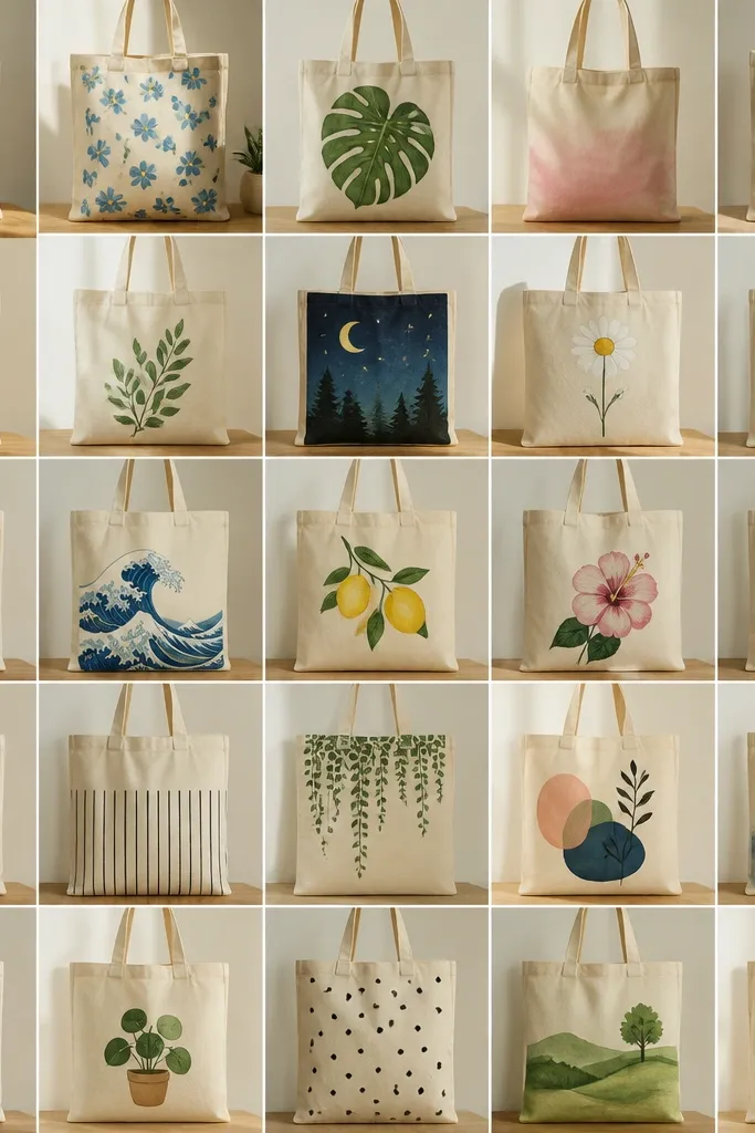 25 easy tote bag painting ideas for beginners
