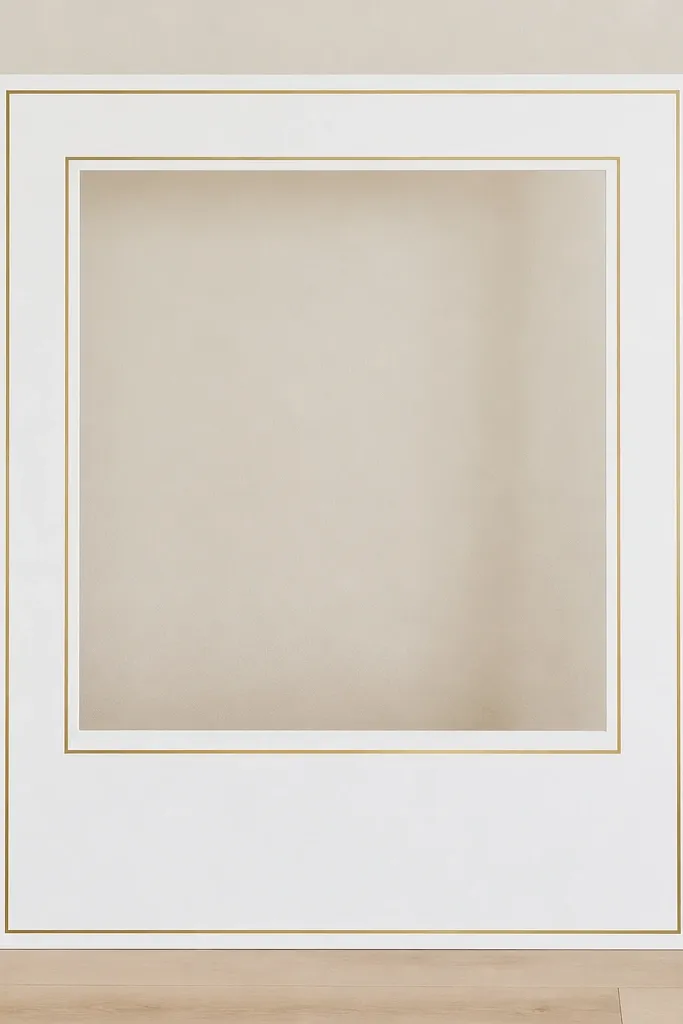 A foam-board instagram frame showing two nested borders: a thin outer border and a second inner border line around the photo window; photographed straight-on.