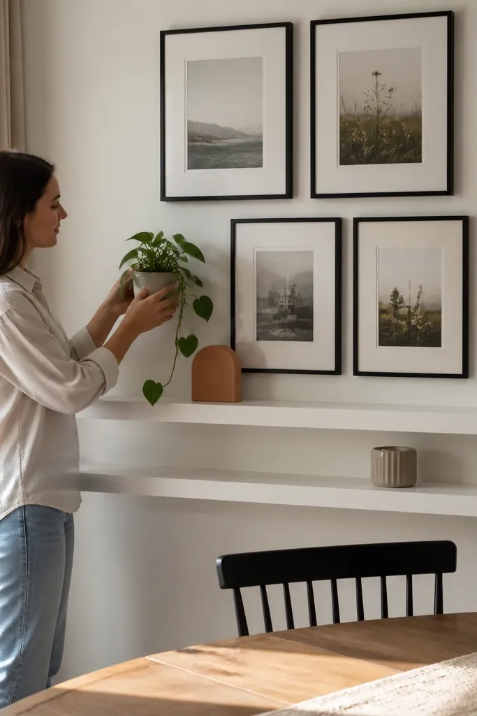 Gallery Wall With Shelves Ideas for Styling