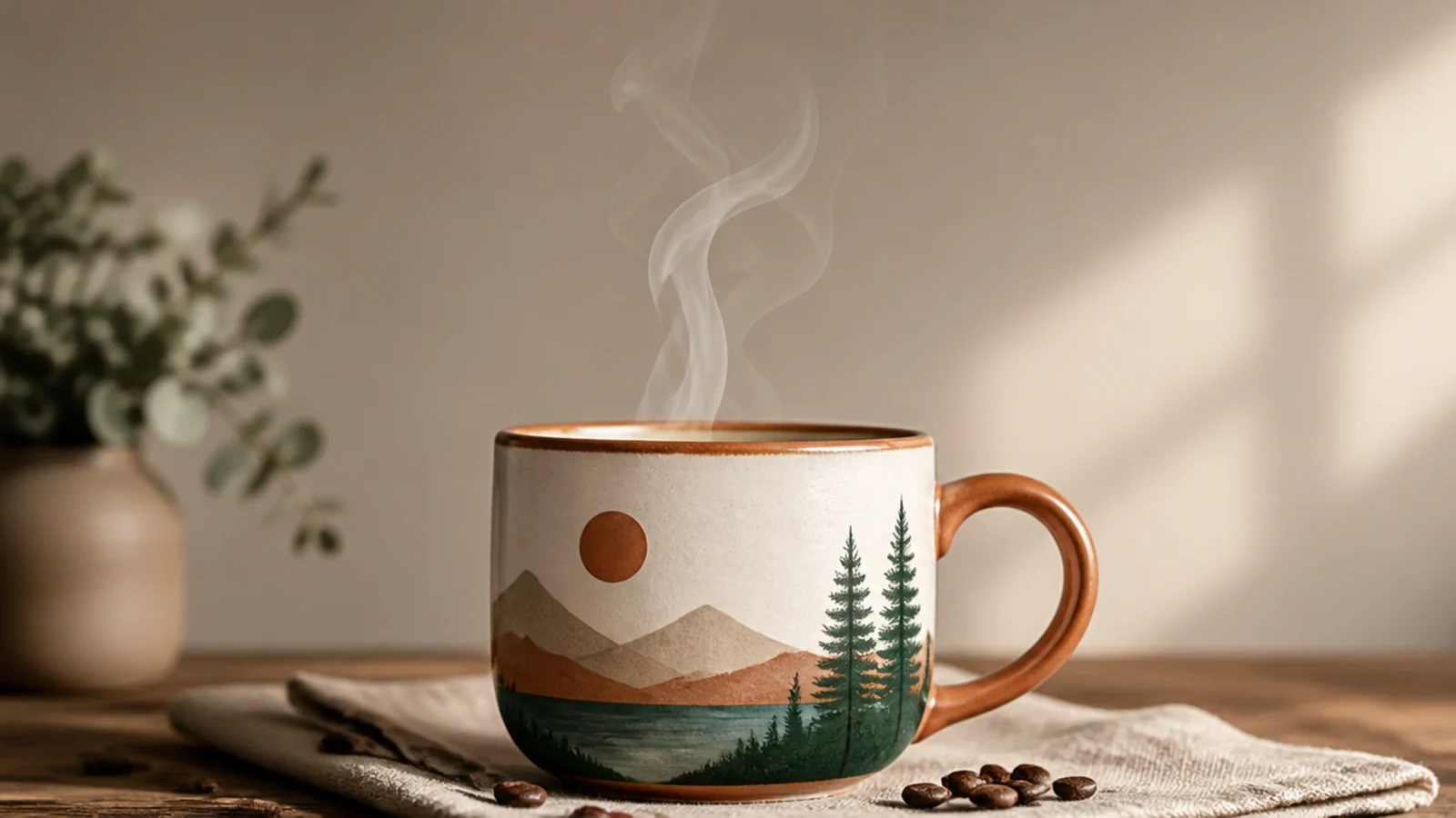 Glass mug painting ideas that play with the light