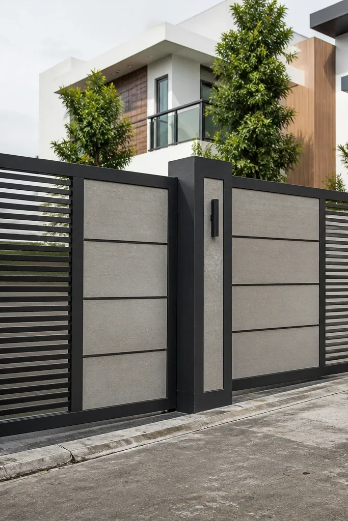 Good-Looking Compound Wall Gate Design Ideas