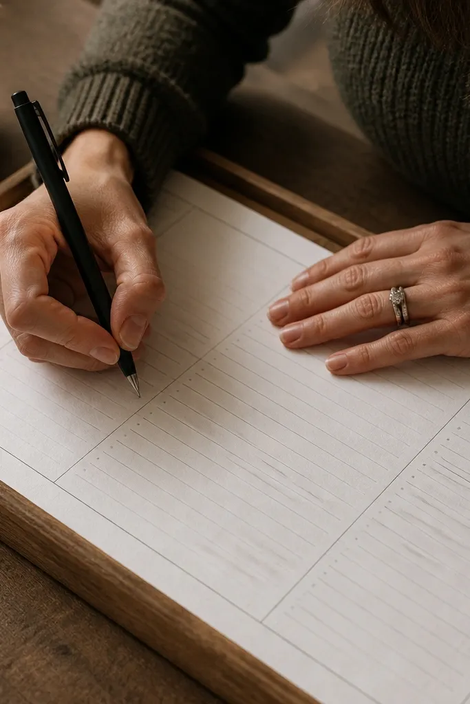 Typewriter-like textured paper with simple monoline horizontal rules
