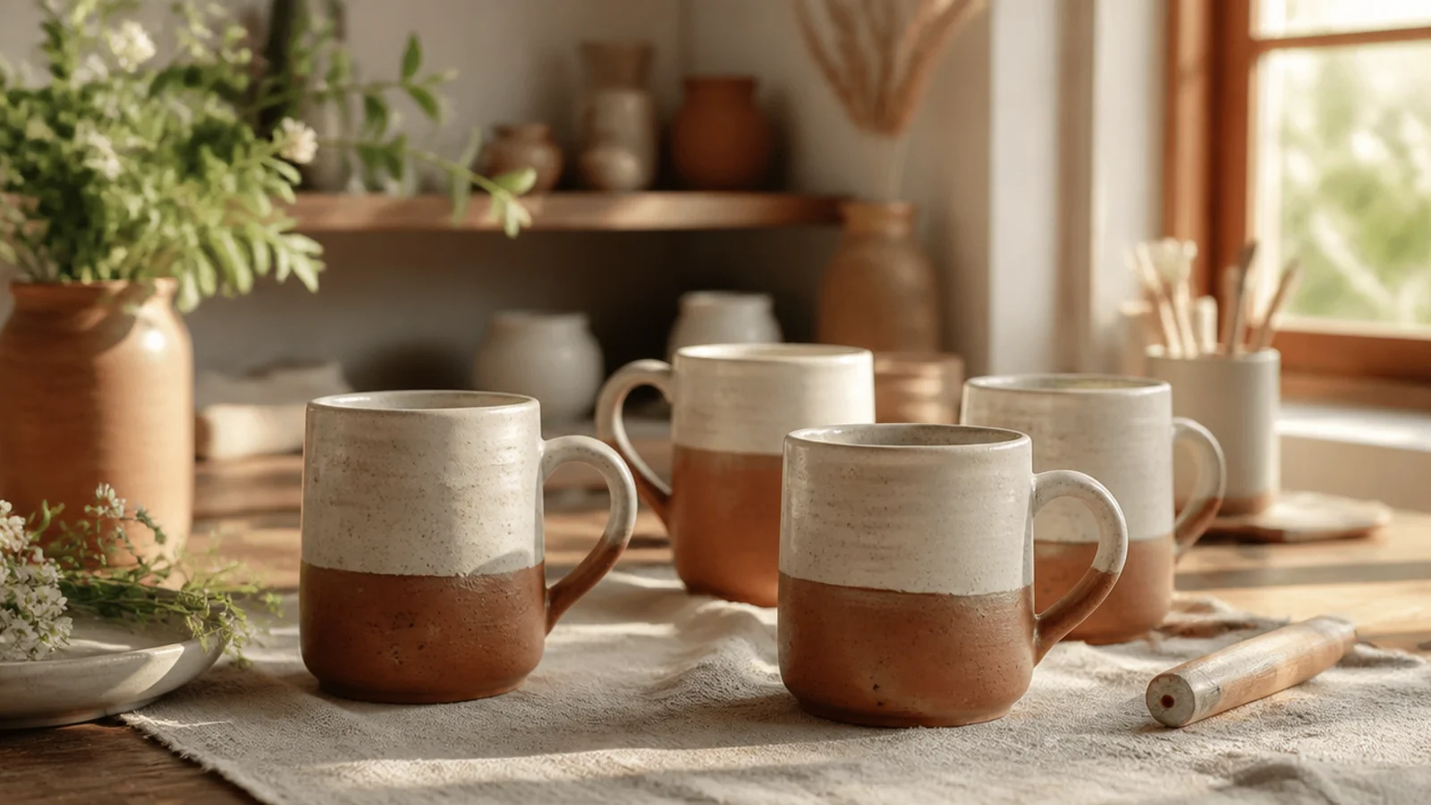 Handmade coffee mug designs built for the daily brew
