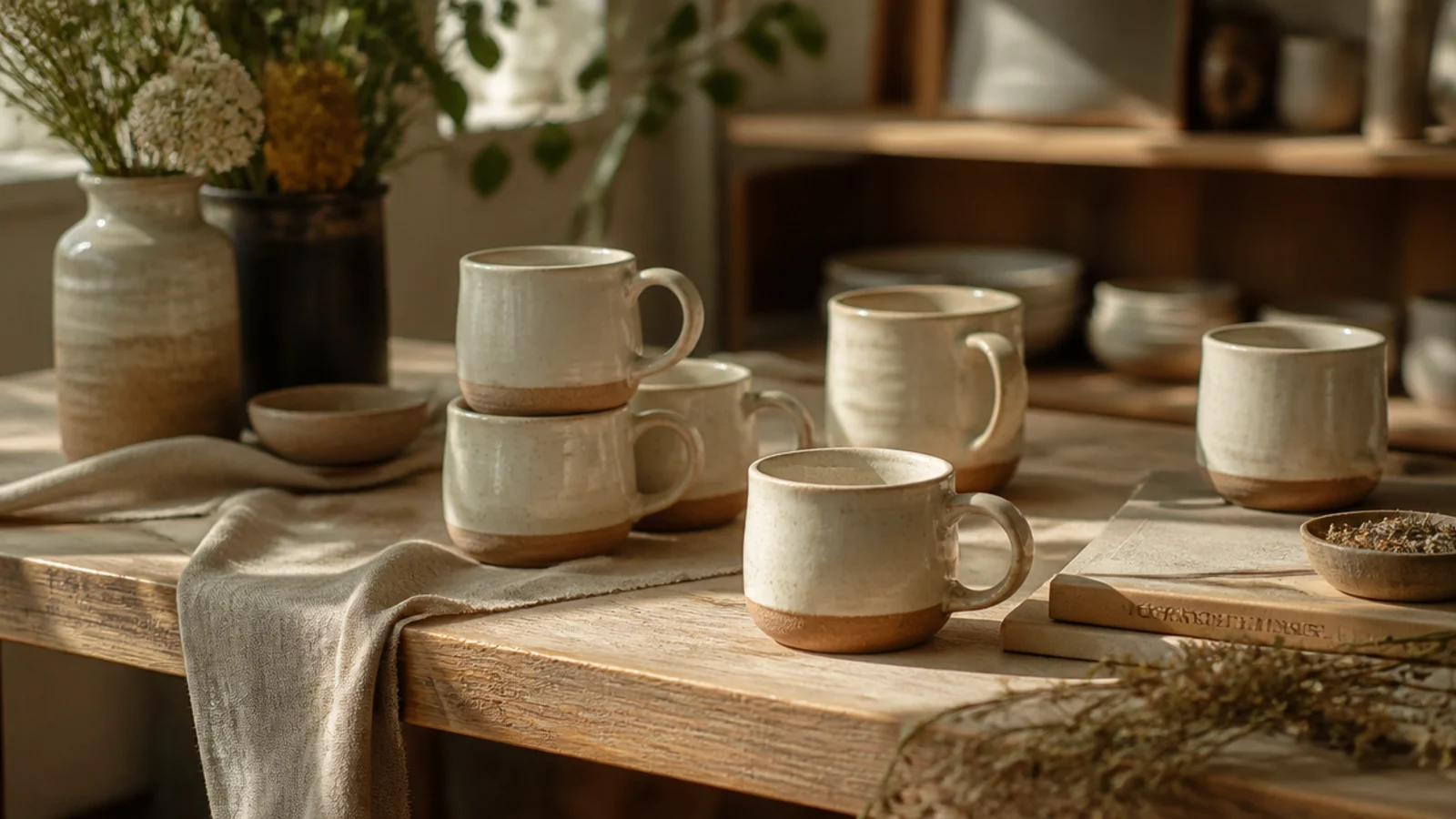 How to make a handmade mug at home from a clay slab