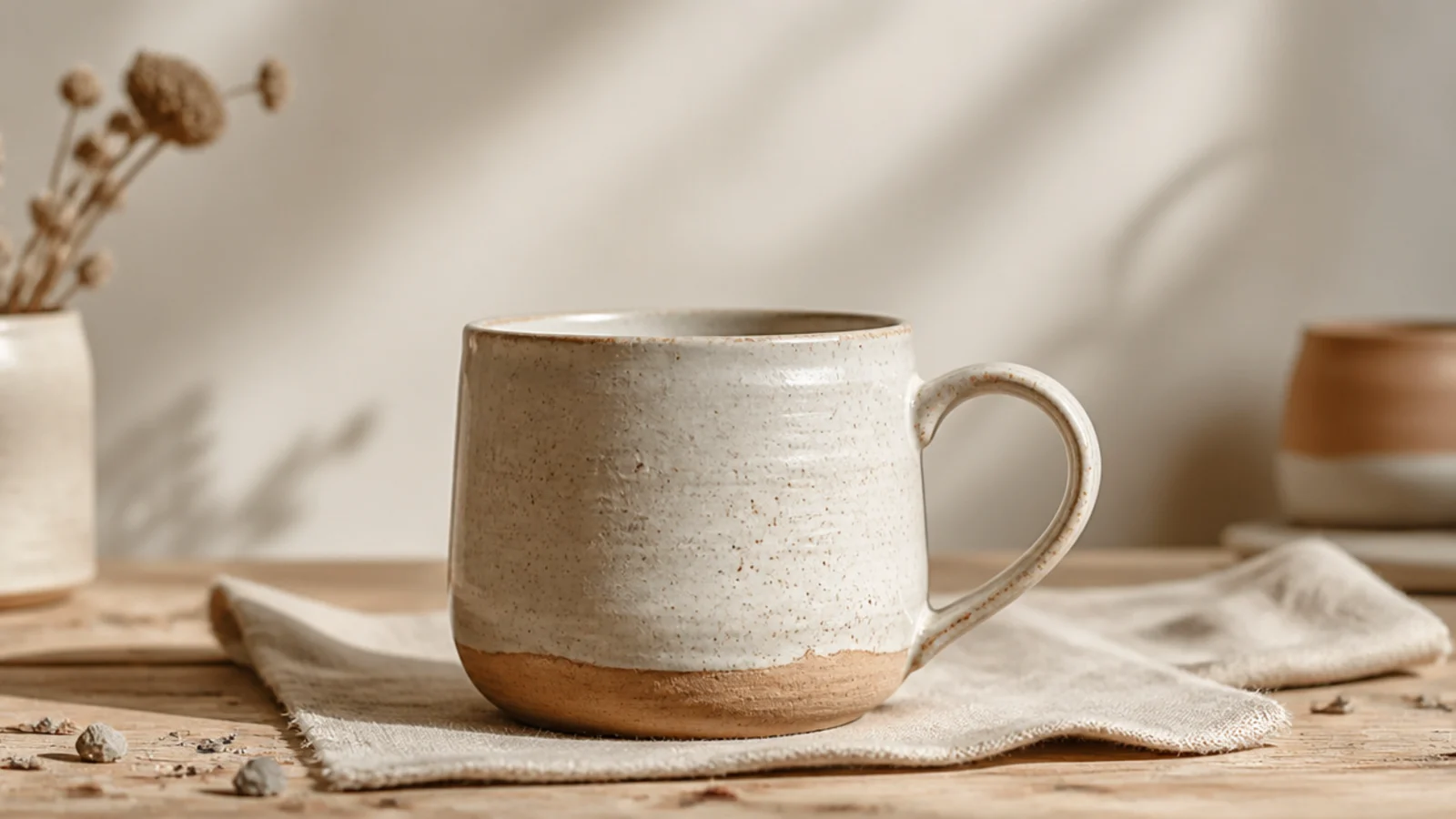 How to make a handmade mug at home from a clay slab