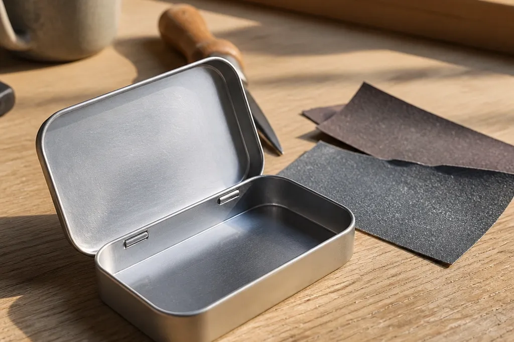 High-End Altoids Wallet Prep And Sanding
