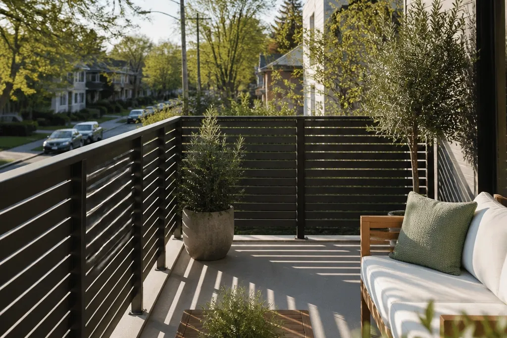 High-End Balcony Railing Design for Privacy