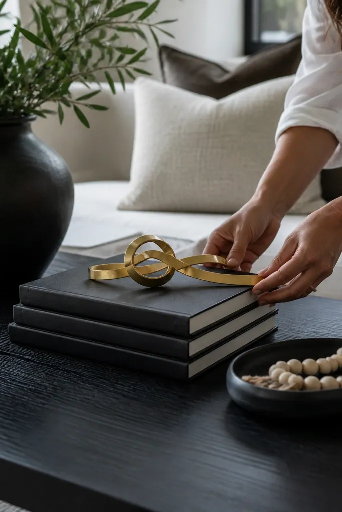 High-End Black Coffee Table Decor Ideas