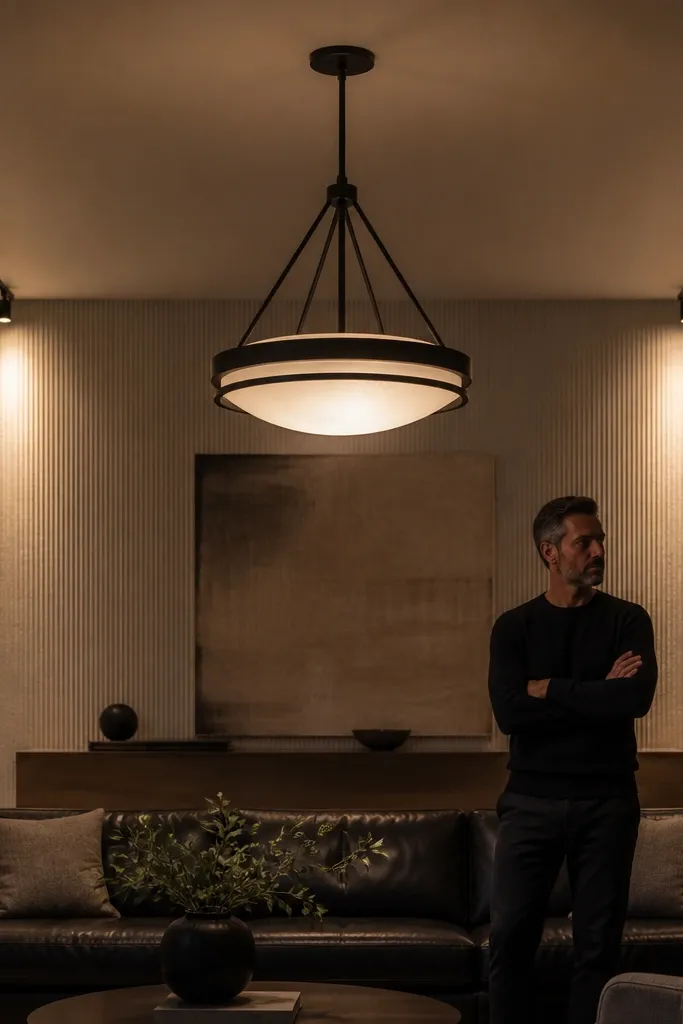 Pendant over seating plus wall wash lighting on the same dimmer