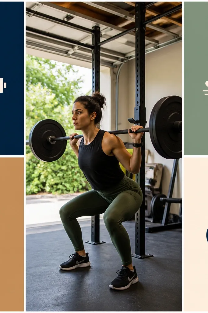 Color-block cards with habit icons and one large workout hero