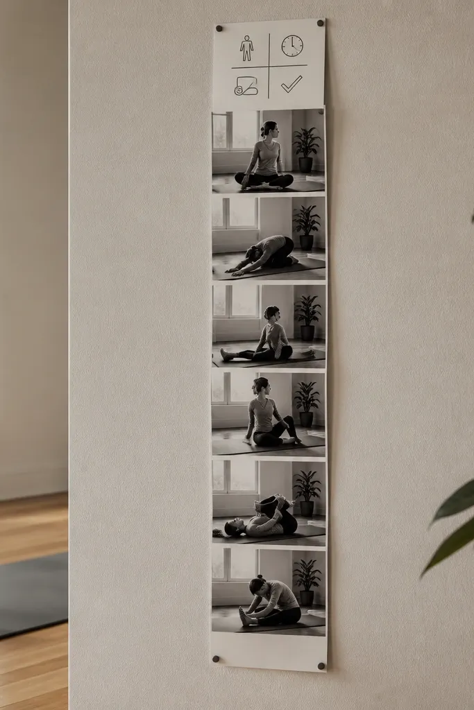 Monochrome board with three stretch photos in a vertical strip