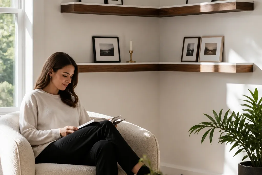 High-End Floating Corner Shelves