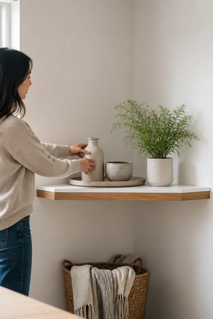 High-End Floating Corner Shelves