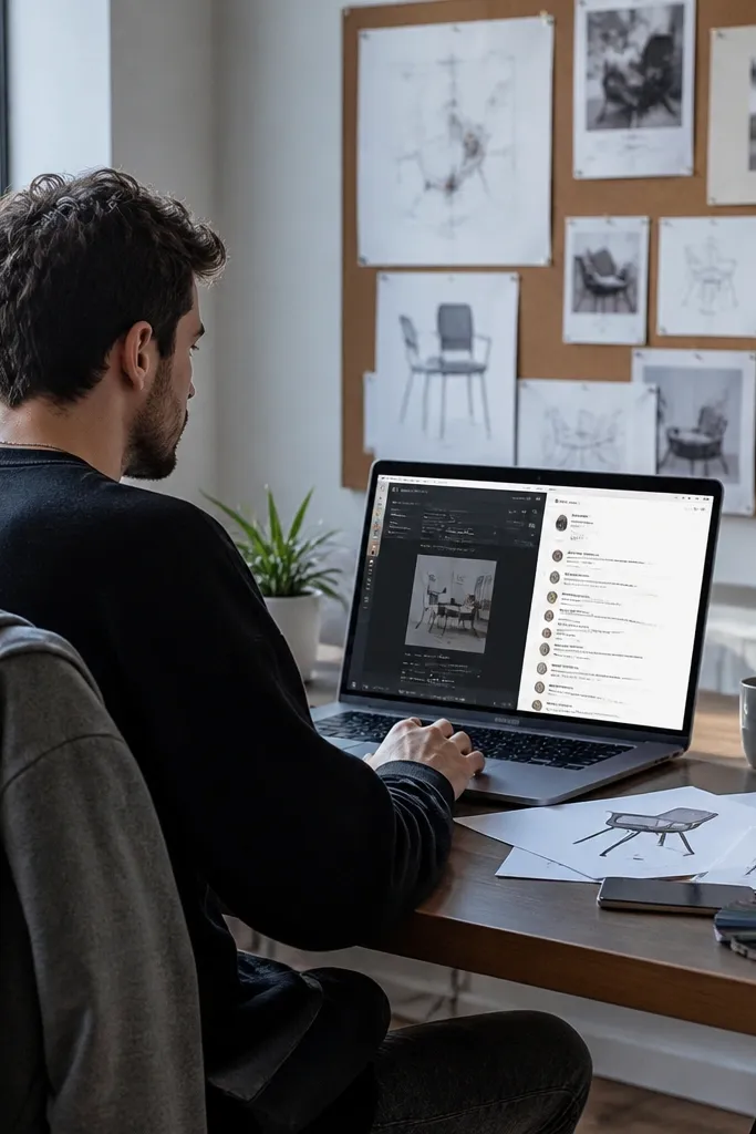 Notion design review page with a comments list and linked tasks