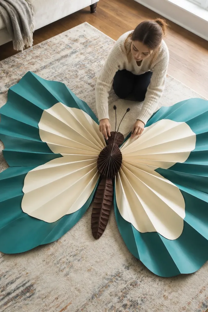 Large butterfly with bold oversized wing panels and strong center body