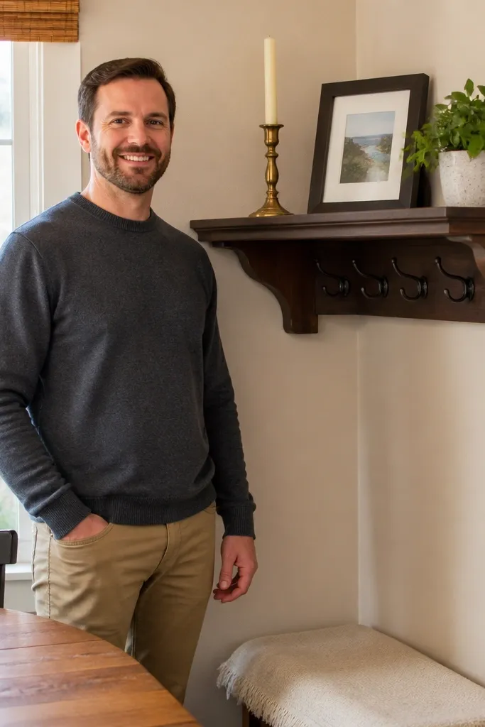 High-End Wood Corner Shelves for a Warm Look