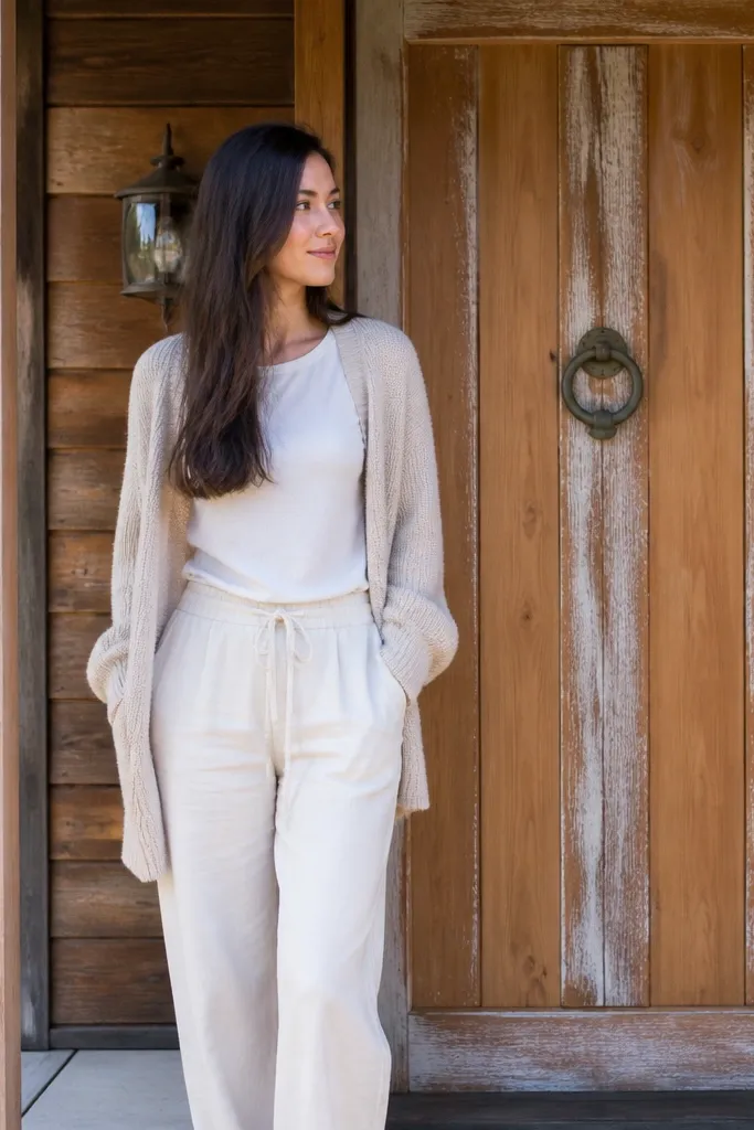 Board-and-batten door with natural cedar boards and whitewashed trim edges
