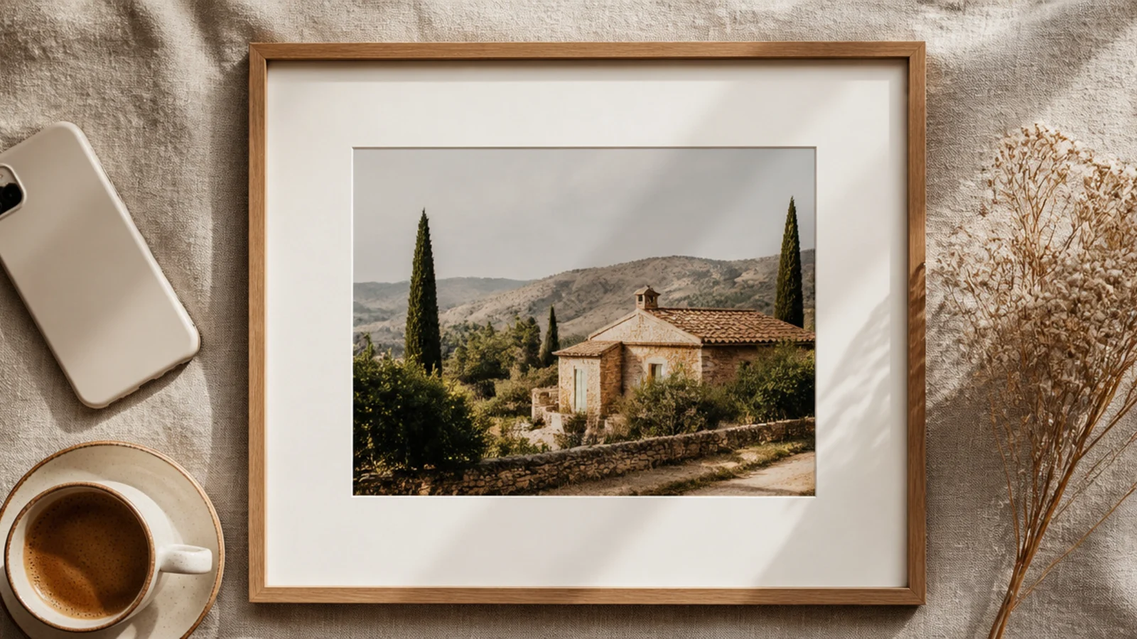A photo placed inside the guide margins on the canvas, sitting as the lowest layer beneath empty frame space.