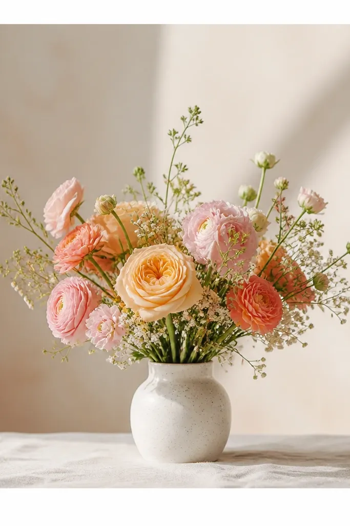 A centered photo with two vertical washi tape strips on left and right, in light pink and mint with small patterns.