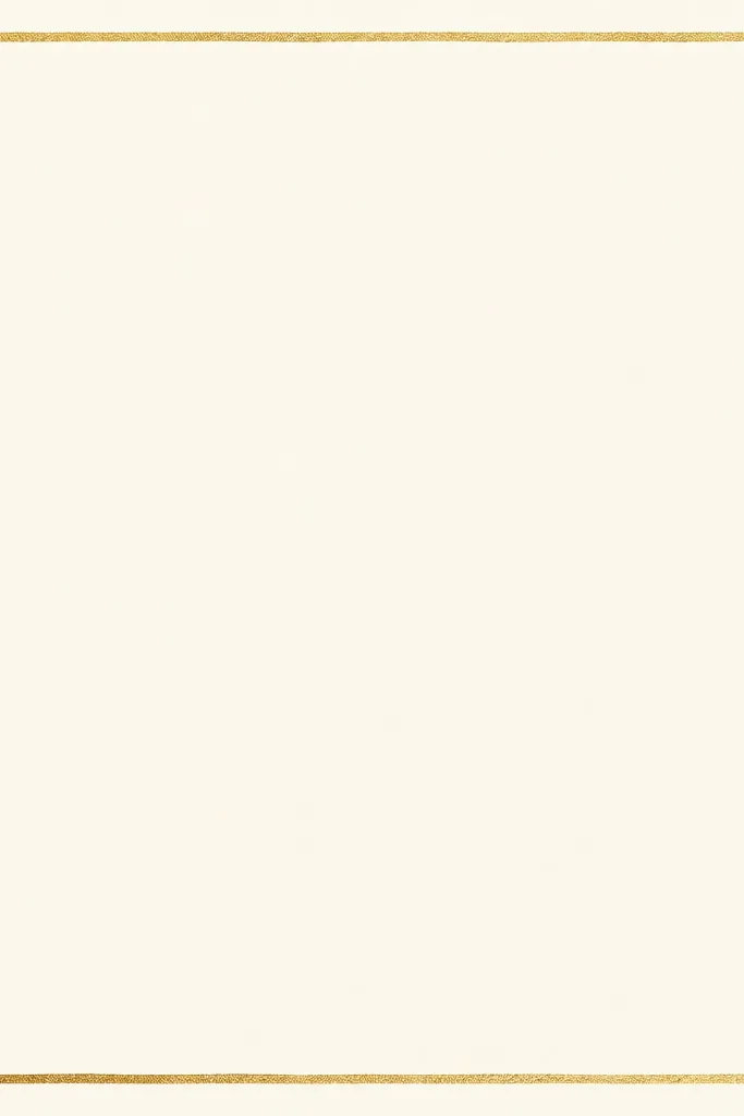 A cream background frame with a thin gold line border. The gold line has a slightly uneven foil texture and the corners are rounded.