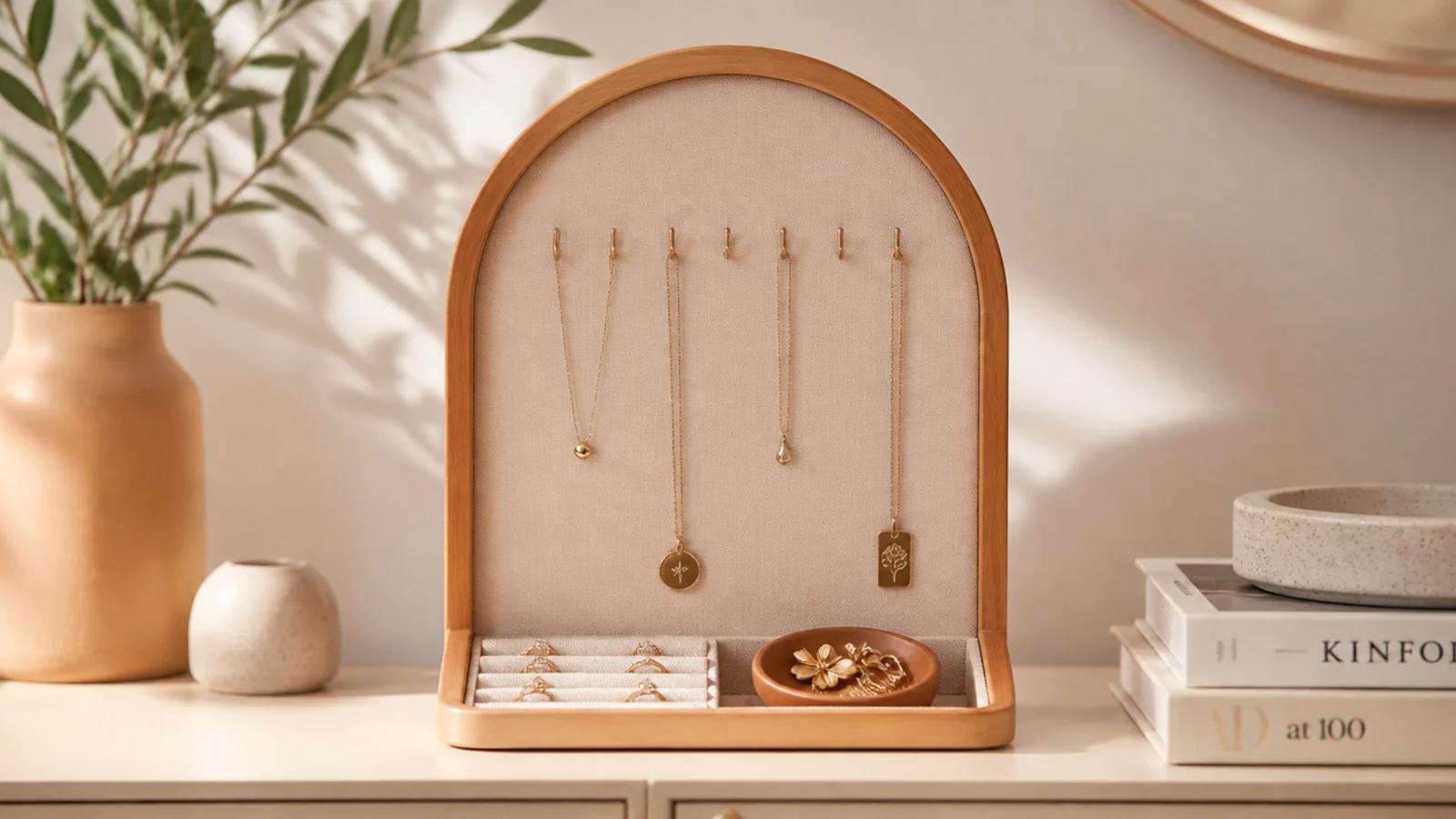 Jewelry organizer stand ideas for a polished vanity