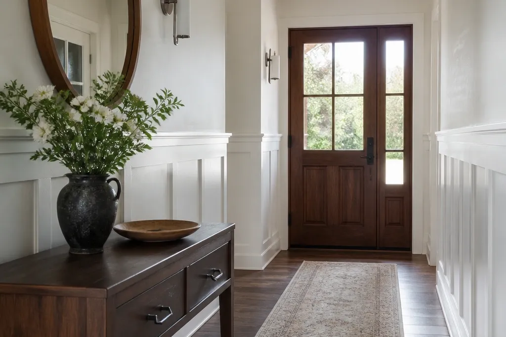 Low-Maintenance Entryway Wainscoting Ideas