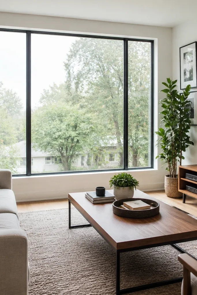 Window grill with two vertical columns and open center gap
